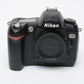 Nikon D70 DSLR body w/2batts, charger, strap, Only 6300 Acts