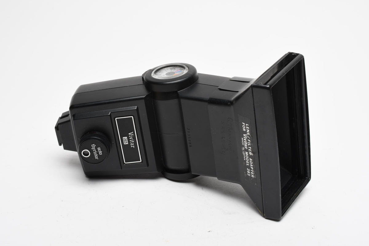 Vivitar 283 Auto Thyristor Flash, Sync, Adapter, Clean, tested, Made in Japan, Boxed
