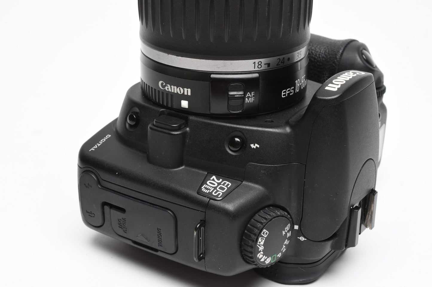 Canon EOS 20D DSLR w/18-55mm f/3.5-5.6 Lens, Batt., charger, +strap