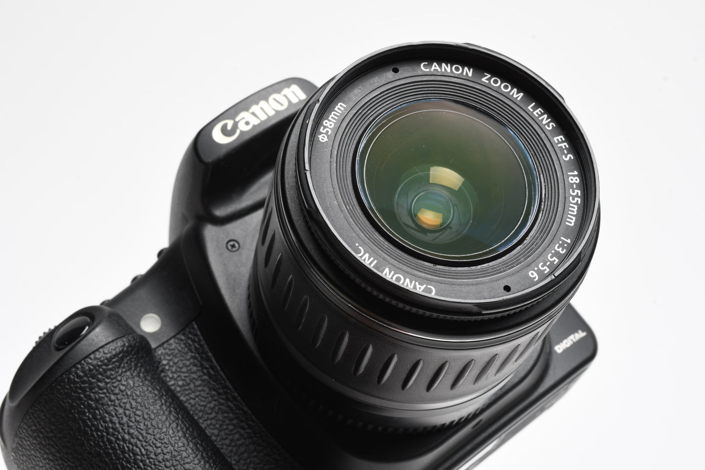 Canon EOS 20D DSLR w/18-55mm f/3.5-5.6 Lens, Batt., charger, +strap