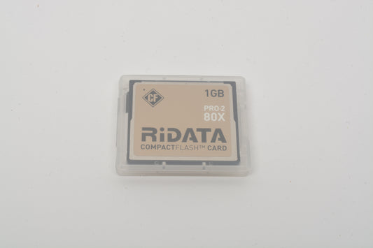 RiData 1GB Pro-2 80x CF Compact Flash Card in Jewel Case