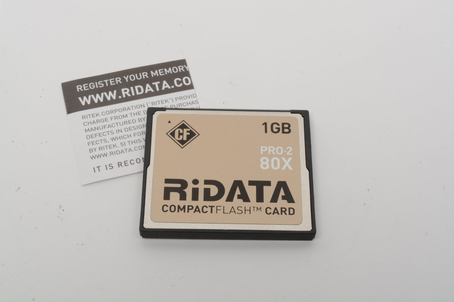 RiData 1GB Pro-2 80x CF Compact Flash Card in Jewel Case