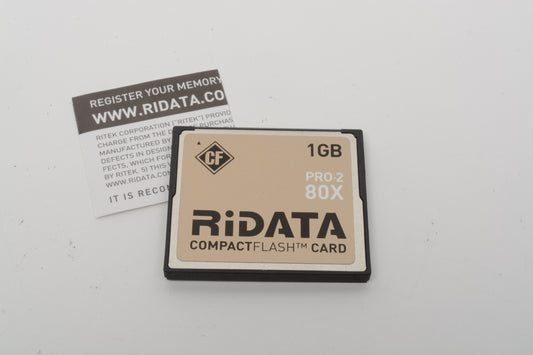 RiData 1GB Pro-2 80x CF Compact Flash Card in Jewel Case