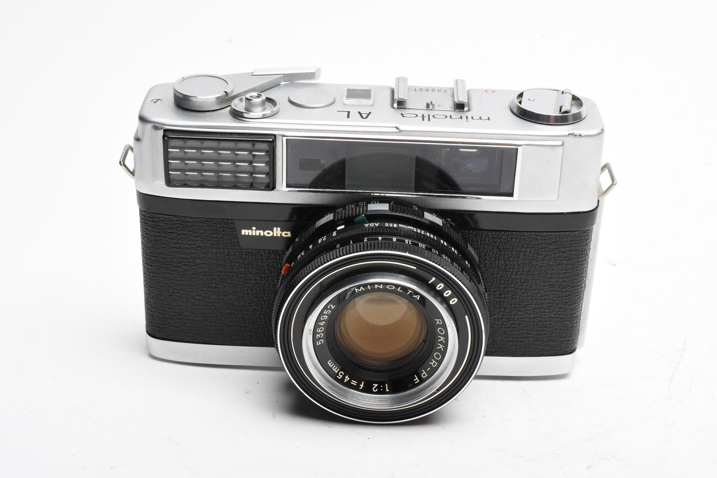Minolta AL 35mm Rangefinder camera, Case, Meter works, no shutter, Parts or Repair