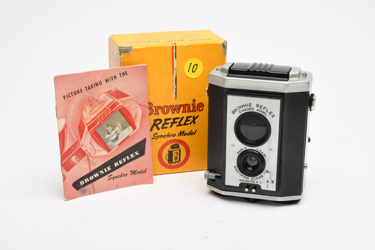 Kodak Brownie Reflex Synchro model, Manual, Box, Works!