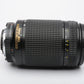 Nikon ED AF Nikkor 70-300mm f4-5.6D zoom lens, hood + caps