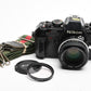 Nikon N2000 35mm SLR W/Nikkor 50mm F1.8, strap, Sky, tested, Good!
