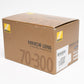 Nikon AF Zoom Nikkor 70-300mm f4.5-5.6G zoom, caps, hood, (Black) Boxed, Mint
