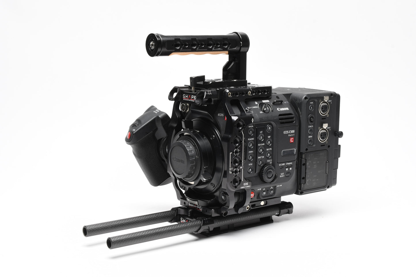 Canon EOS C500 Mark II w/2Batts, Monitor, Magnifier, Grip, Cage, PL, Great bundle!