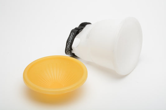 Dan Fong Universal light sphere diffuser w/white & amber domes