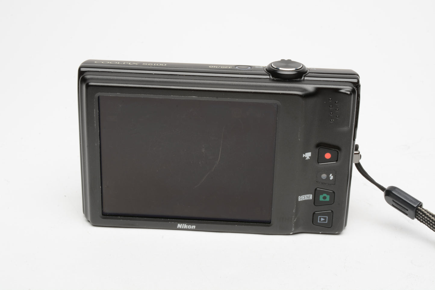 Nikon Coolpix S6100 Digital Point&Shoot 16MP (Black) +8GB SD, Case, Nice & Clean