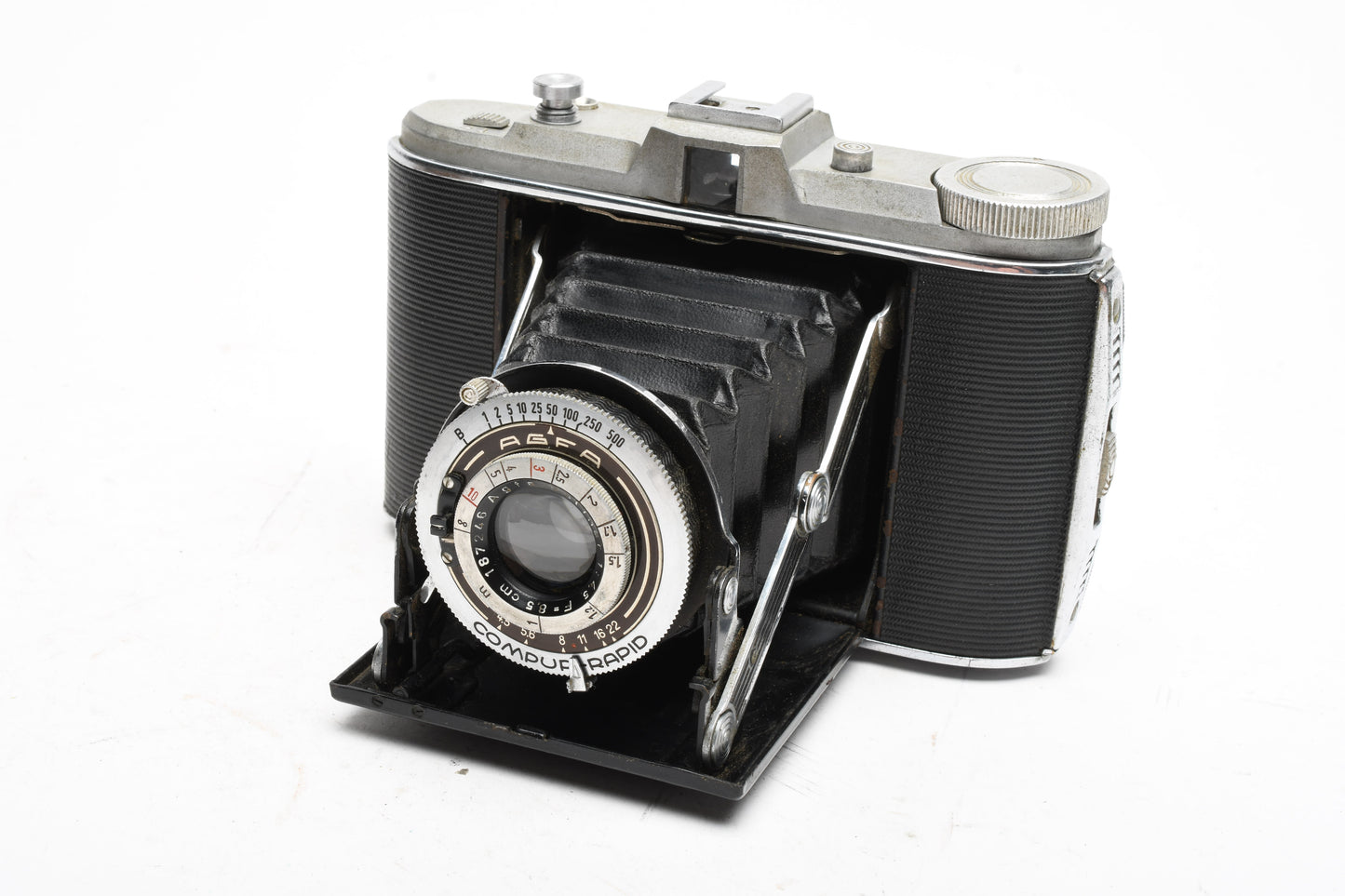 Agfa Isolette 120 folding camera w/Solinar 8.5cm f4.5 lens, Works!