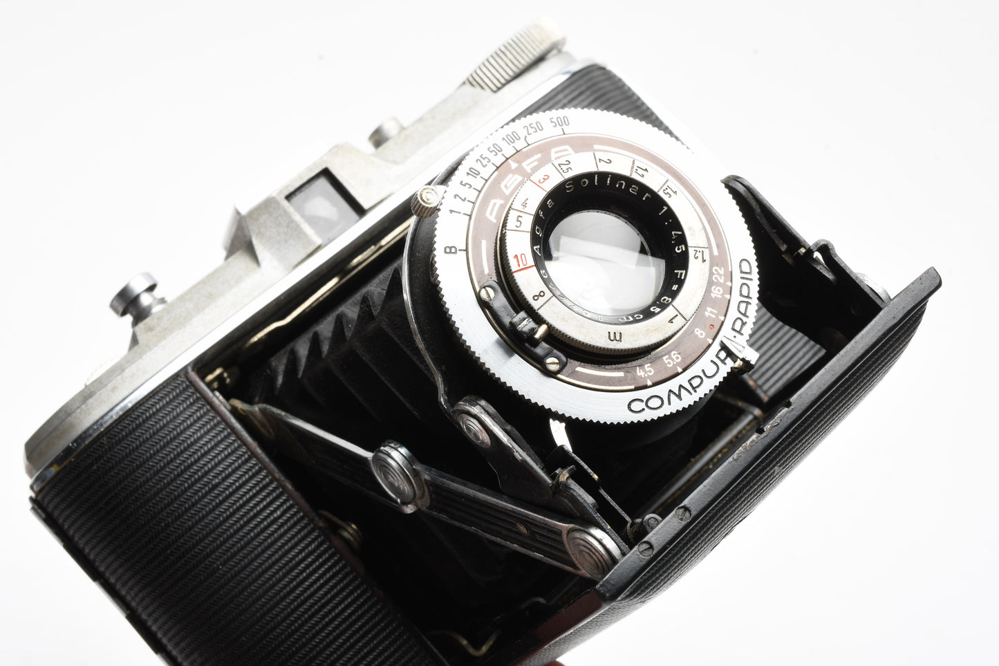 Agfa Isolette 120 folding camera w/Solinar 8.5cm f4.5 lens, Works!