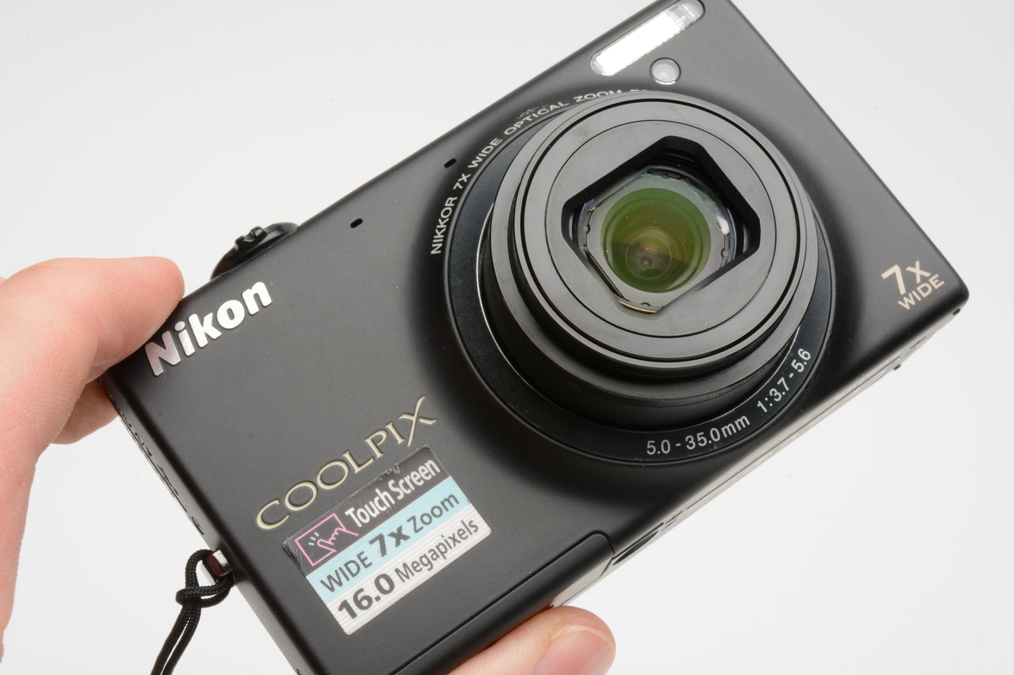 Nikon Coolpix S6100 Digital Point&Shoot 16MP (Black) +8GB SD, Case, Nice & Clean