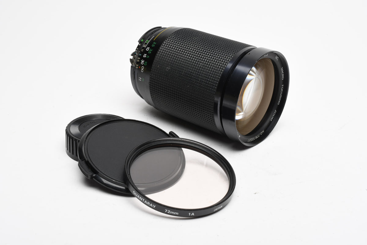 Vivitar MF MC 28-200mm f3.5-5.3 Nikon Ai-S telephoto zoom lens, 1A+Caps, Great!