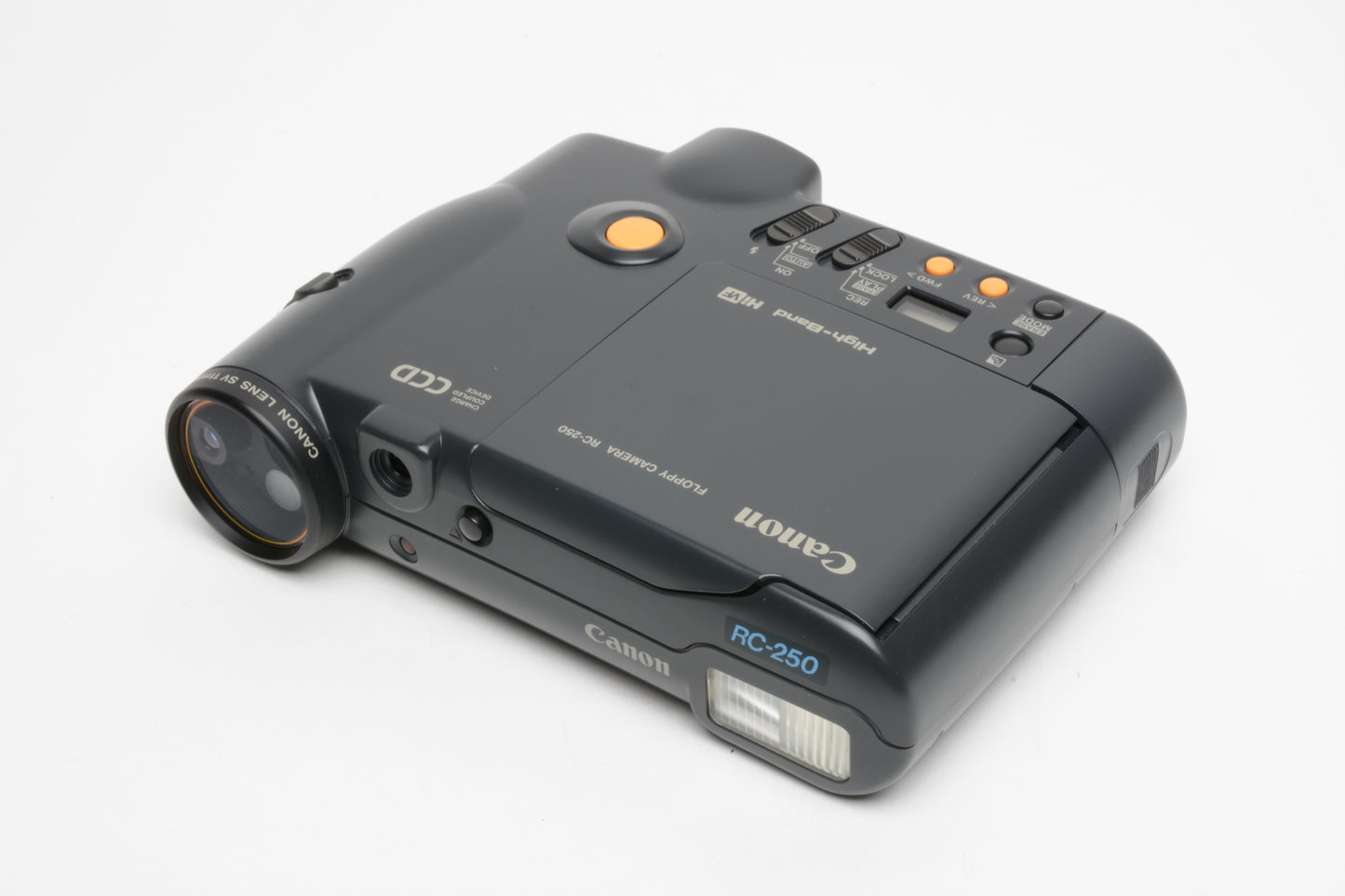 Canon RC-250 Still video camera bundle, AC, charger, RF, batt+2 discs!  Boxed