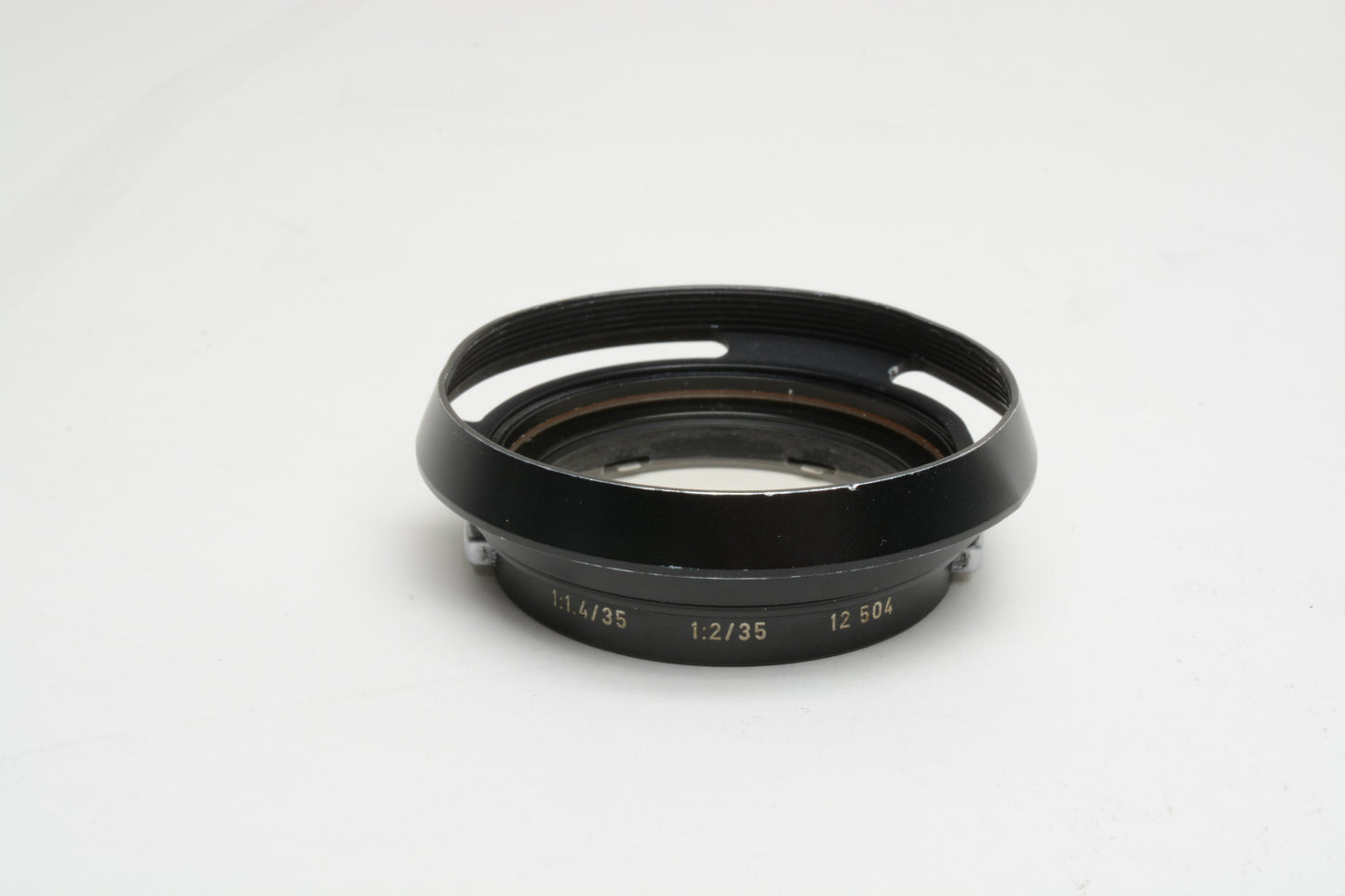 Leica Leitz lens hood #12504 + Series VII UVa for Summilux and Summicron 35mm lenses