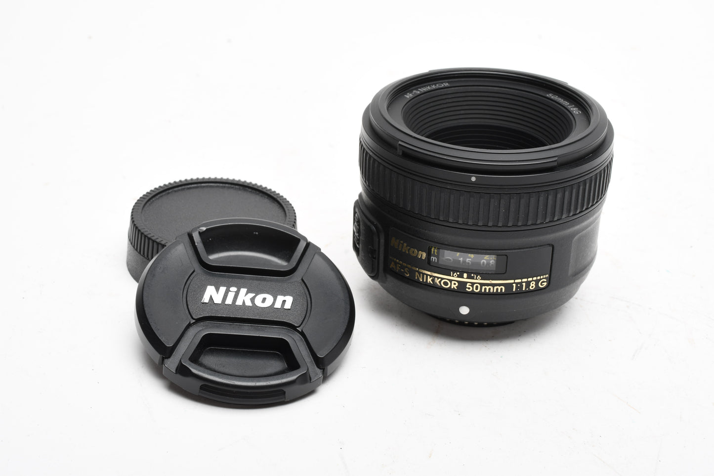 Nikon AF-S Nikkor 50mm f/1.8 G w/Caps, Great