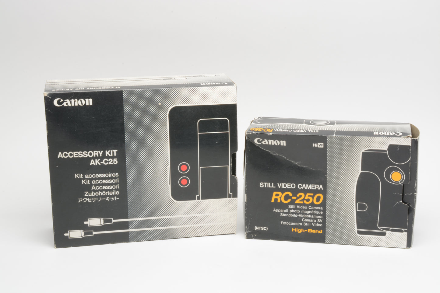 Canon RC-250 Still video camera bundle, AC, charger, RF, batt+2 discs!  Boxed