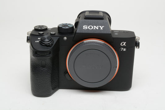 Sony A7 III Mirrorless Body, 12K Acts, (USA Version) w/batt+charger, Nice