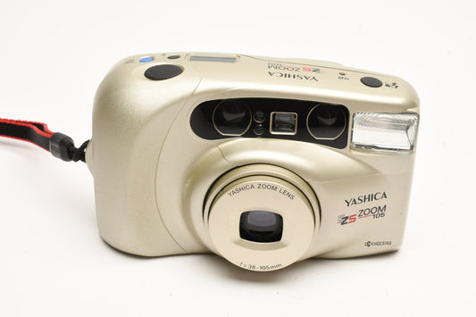 Yashica EZS Zoom 105 35mm Point&Shoot w/38-105mm zoom, tested, +Case