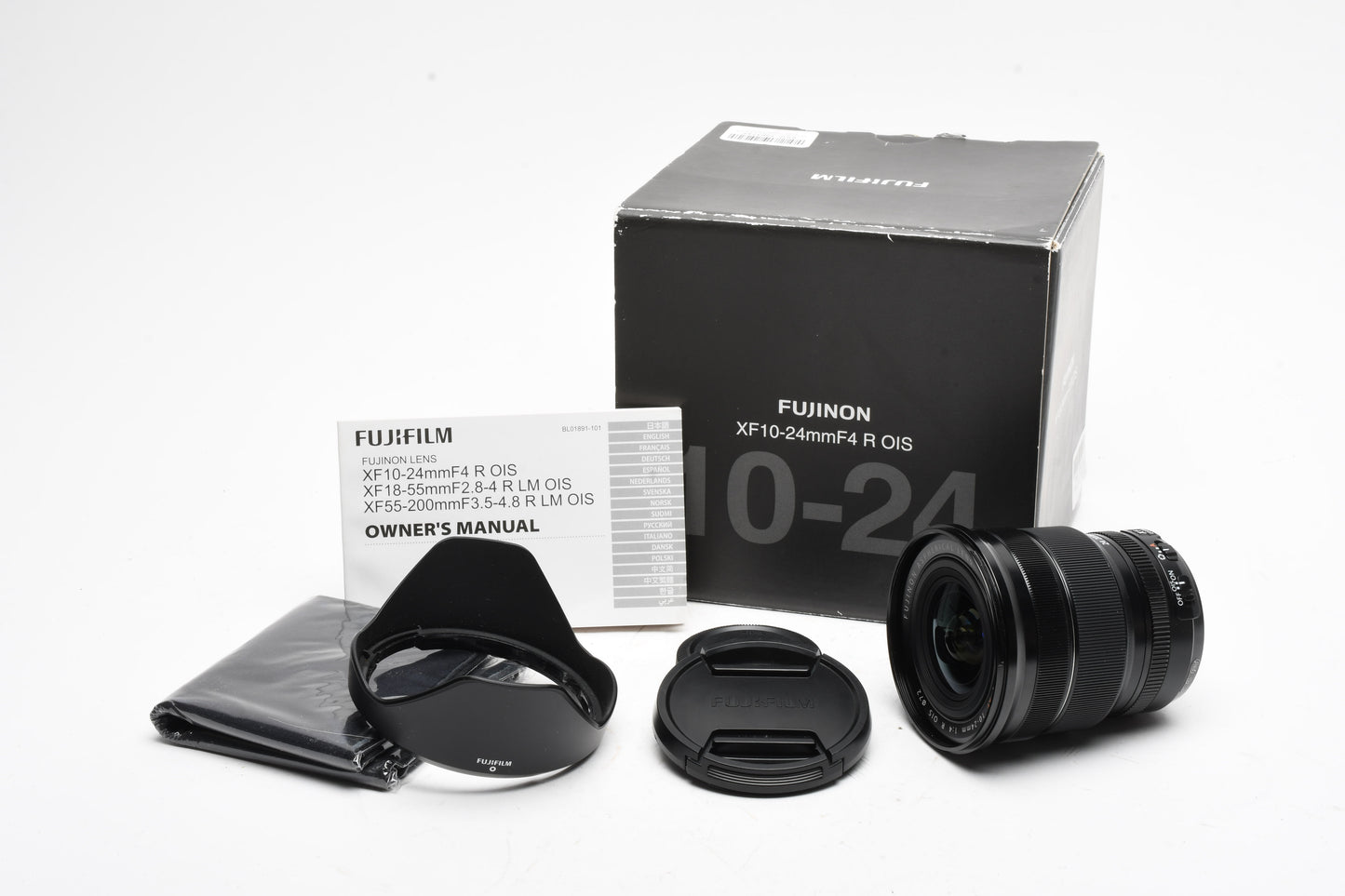 Fujifilm Fujinon XF 10-24mm f4 R OIS lens, boxed, gently used