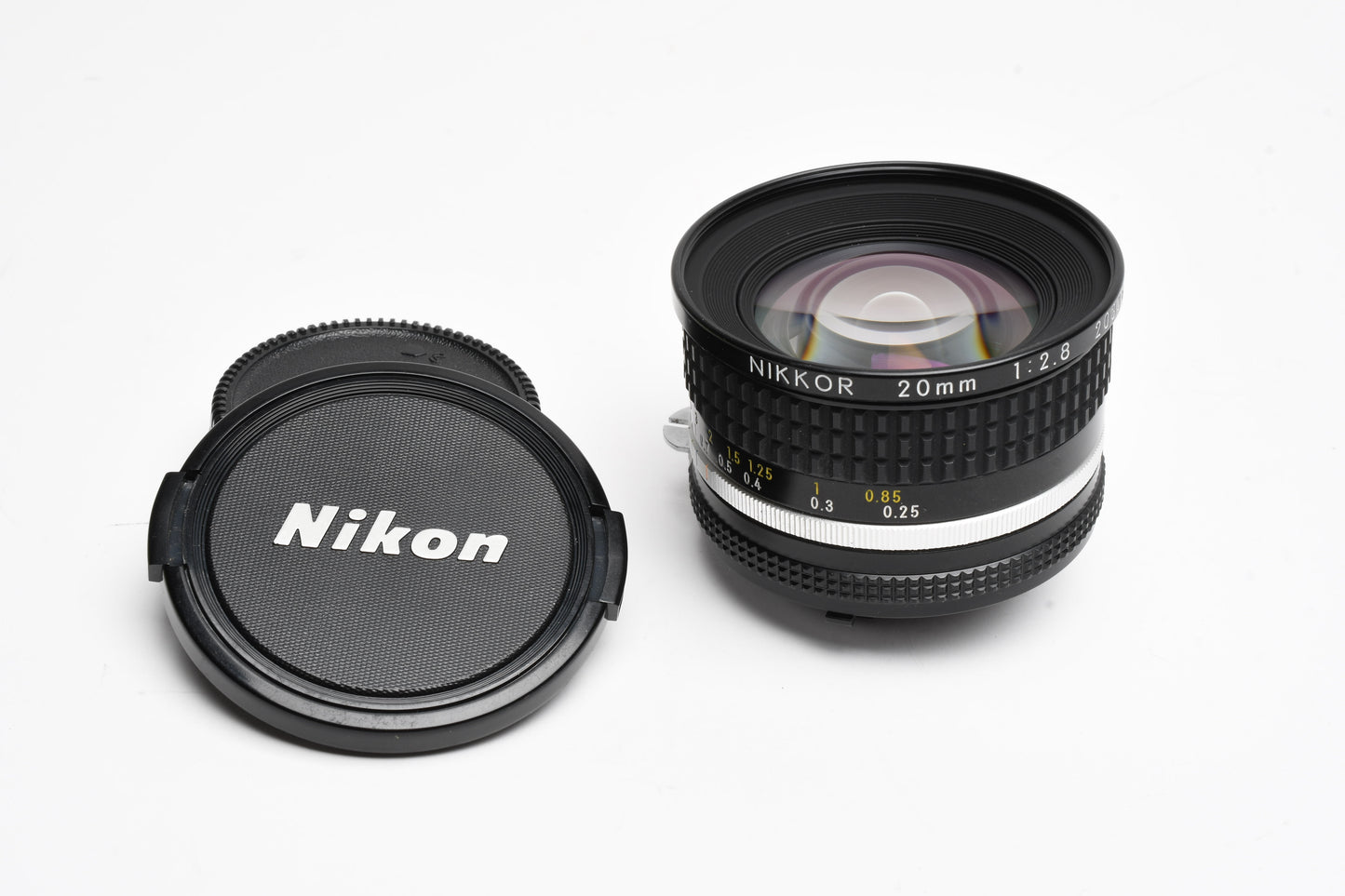 Nikon Nikkor 20mm f2.8 Ai-S Prime Lens, Caps, Clean!