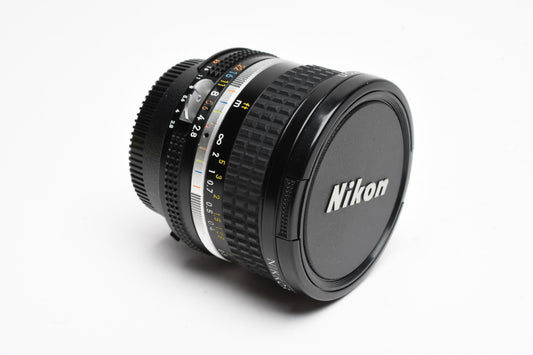 Nikon Nikkor 20mm f2.8 Ai-S Prime Lens, Caps, Clean!