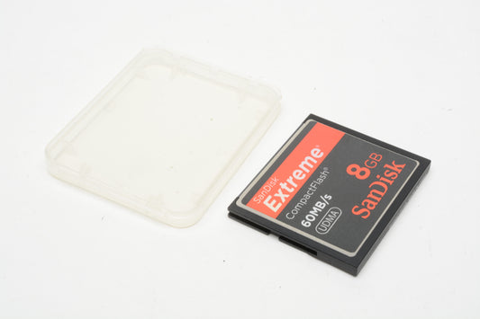 Sandisk Extreme 8GB CF 60MB/S UDMA in jewel case, clean, formatted