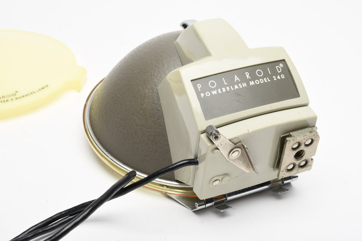 Set of 2:  Polaroid Model 240 Power Flash & Polaroid Wink Light Flash, Nice & Clean