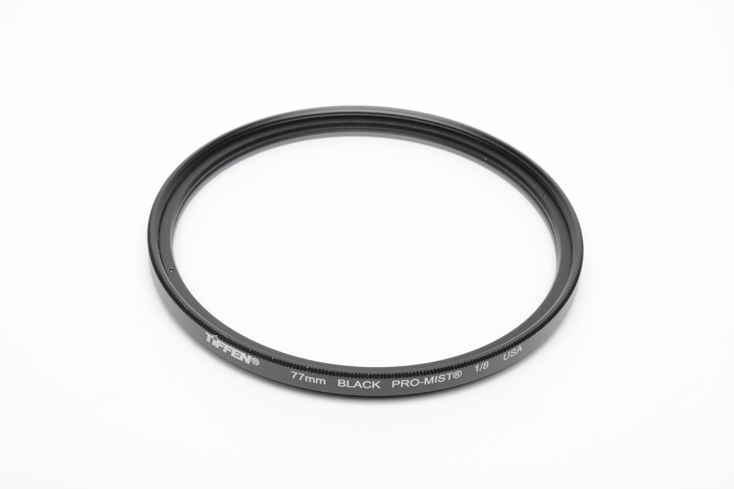 Tiffen 77mm Black Pro-Mist 1/8 filter in jewel case