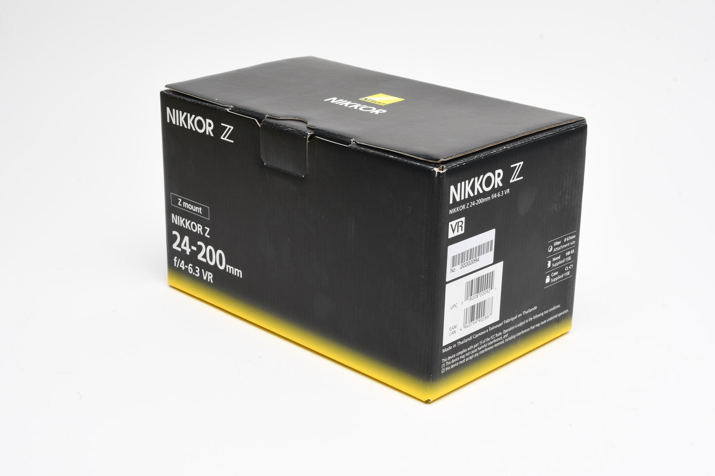 Nikon Nikkor Z 24-200mm f4-6.3 VR zoom lens, Caps, Hood, Boxed, USA, Read*