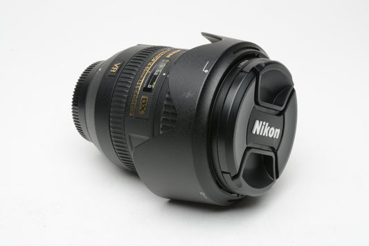 Nikon AF-S 16-85mm f3.5-5.6G ED DX VR Wide angle zoom, caps, UV, pouch