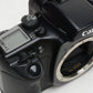 Canon Elan 7E 35mm SLR body, cap, strap, very clean, fully tested, boxed