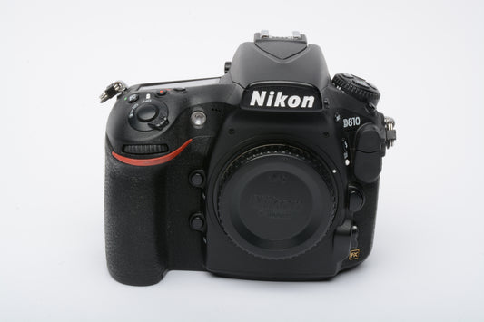 Nikon D810 DSLR Body, Nikon USA Refurbished, Only 18K Acts!, batt+charger++