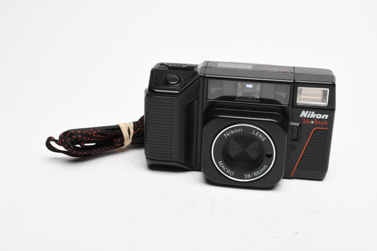Nikon Tele Touch 35mm Point&Shoot camera, Only 38mm lens (No tele), Works!