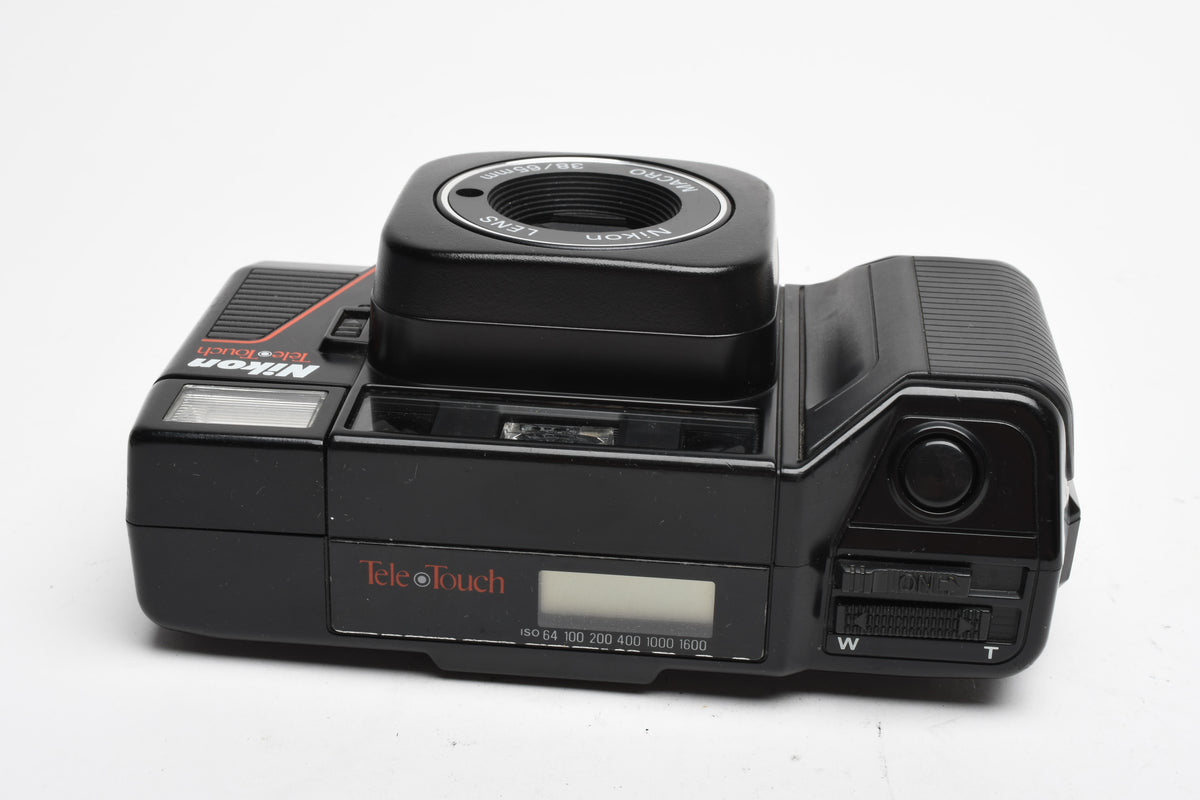 Nikon Tele Touch 35mm Point&Shoot camera, Only 38mm lens (No tele), Works!