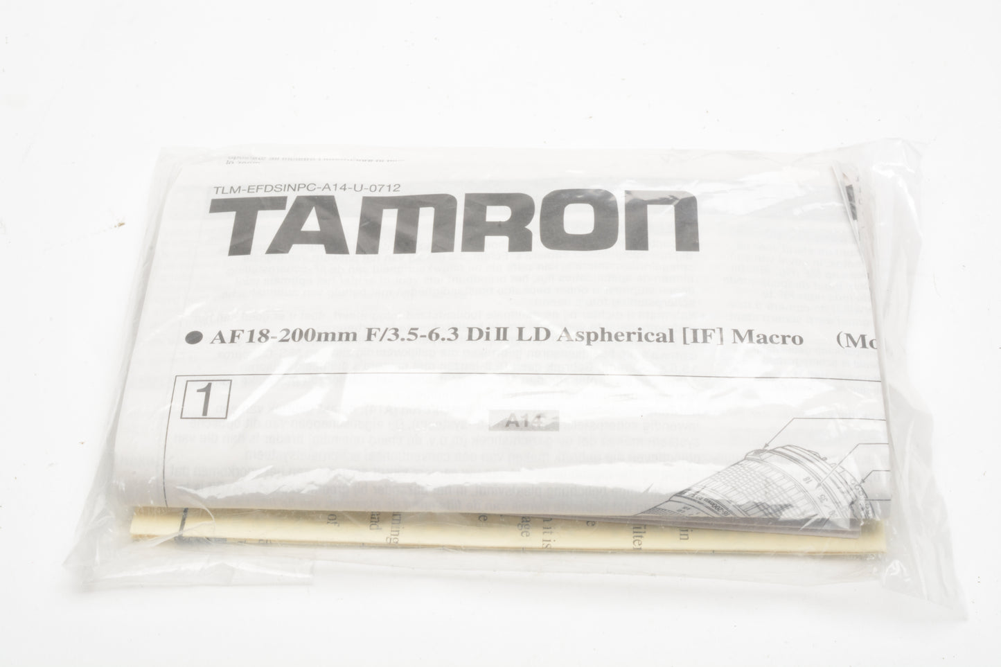 Tamron AF 18-200mm f3.5-6.3 XR Di II LD IF Macro Lens Canon AF +Hood, UV