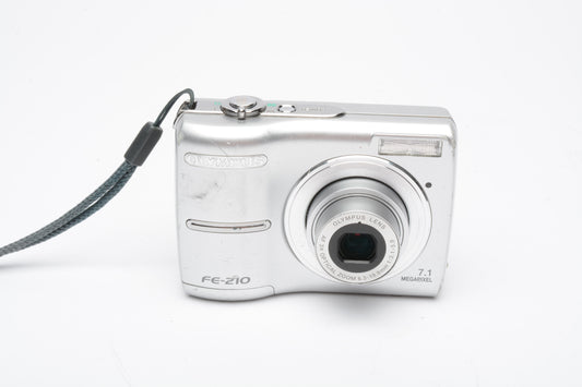 Olympus FE210 7.1MP Digital Point&Shoot camera, USB+strap+128MB XD card, tested