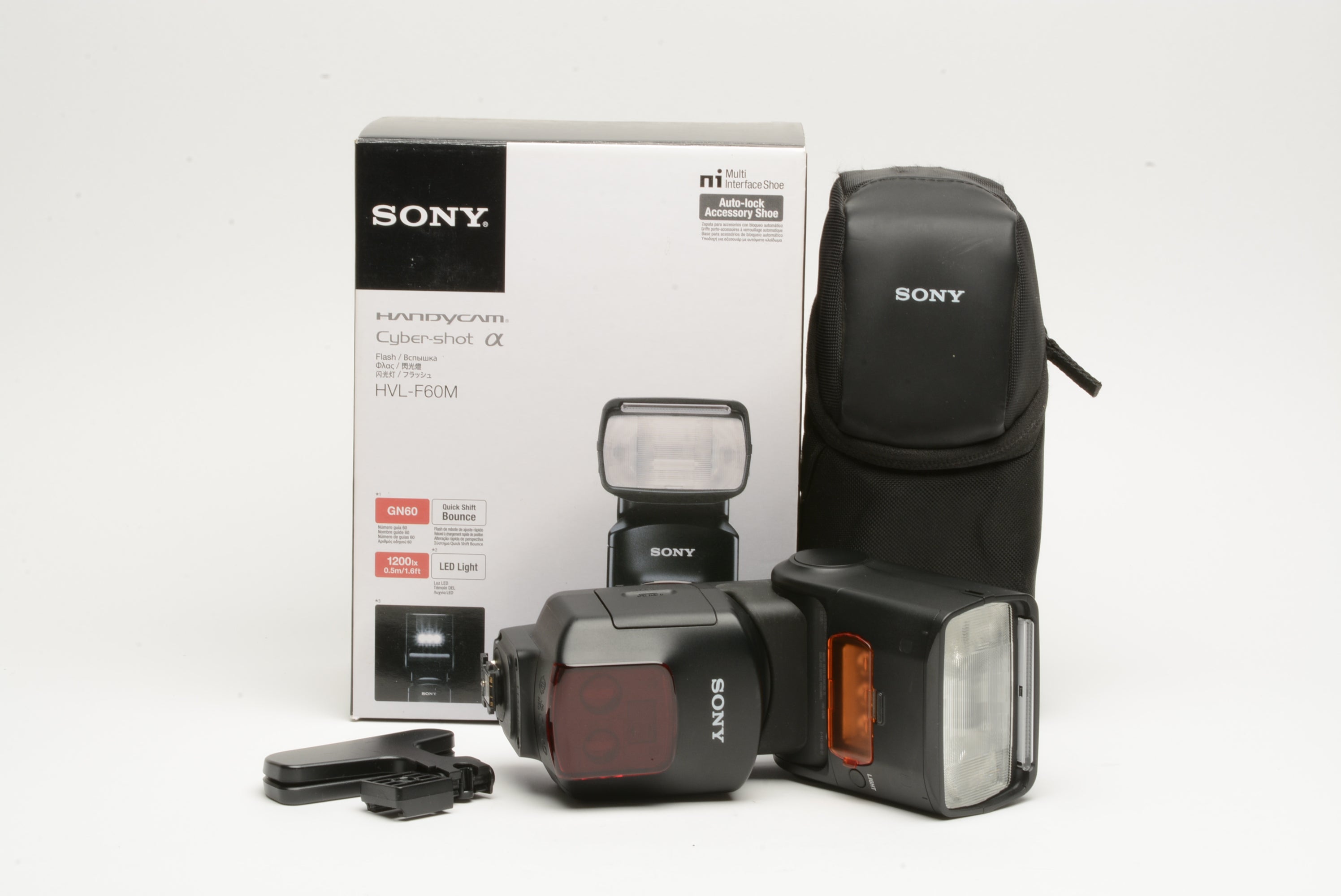 Sony HVL-F60M Multi Interface flash, boxed, w/case, clean, tested