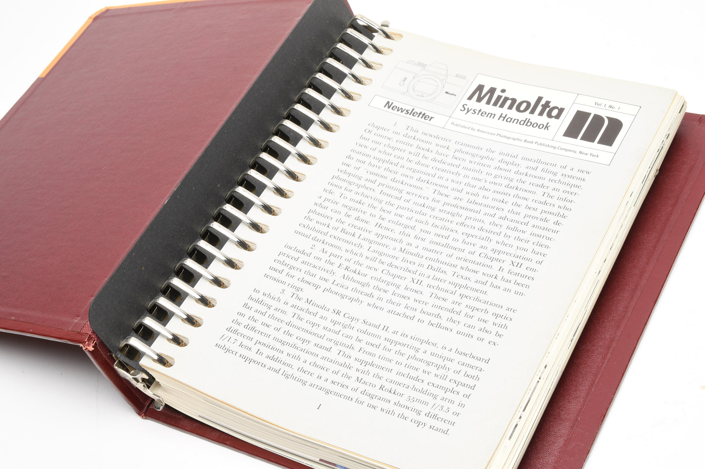 Minolta System Handbook Binder Photo Book by Joseph Cooper