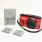 Canon PowerShot SX280 HS 12.1MP Digital Point&Shoot Camera (Red), 2Batts