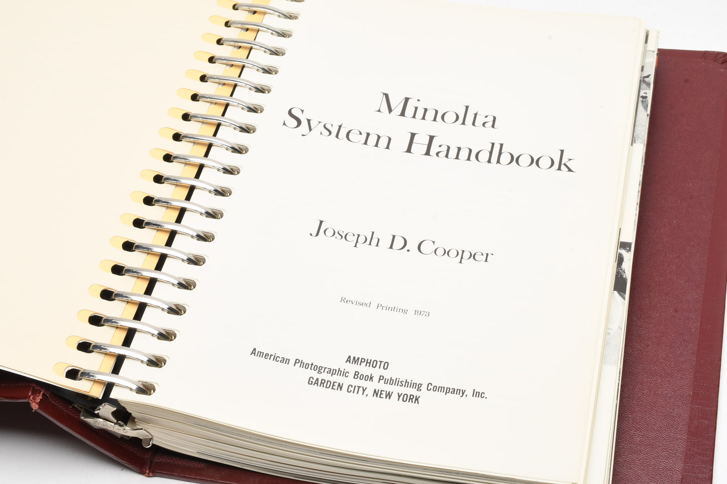 Minolta System Handbook Binder Photo Book by Joseph Cooper