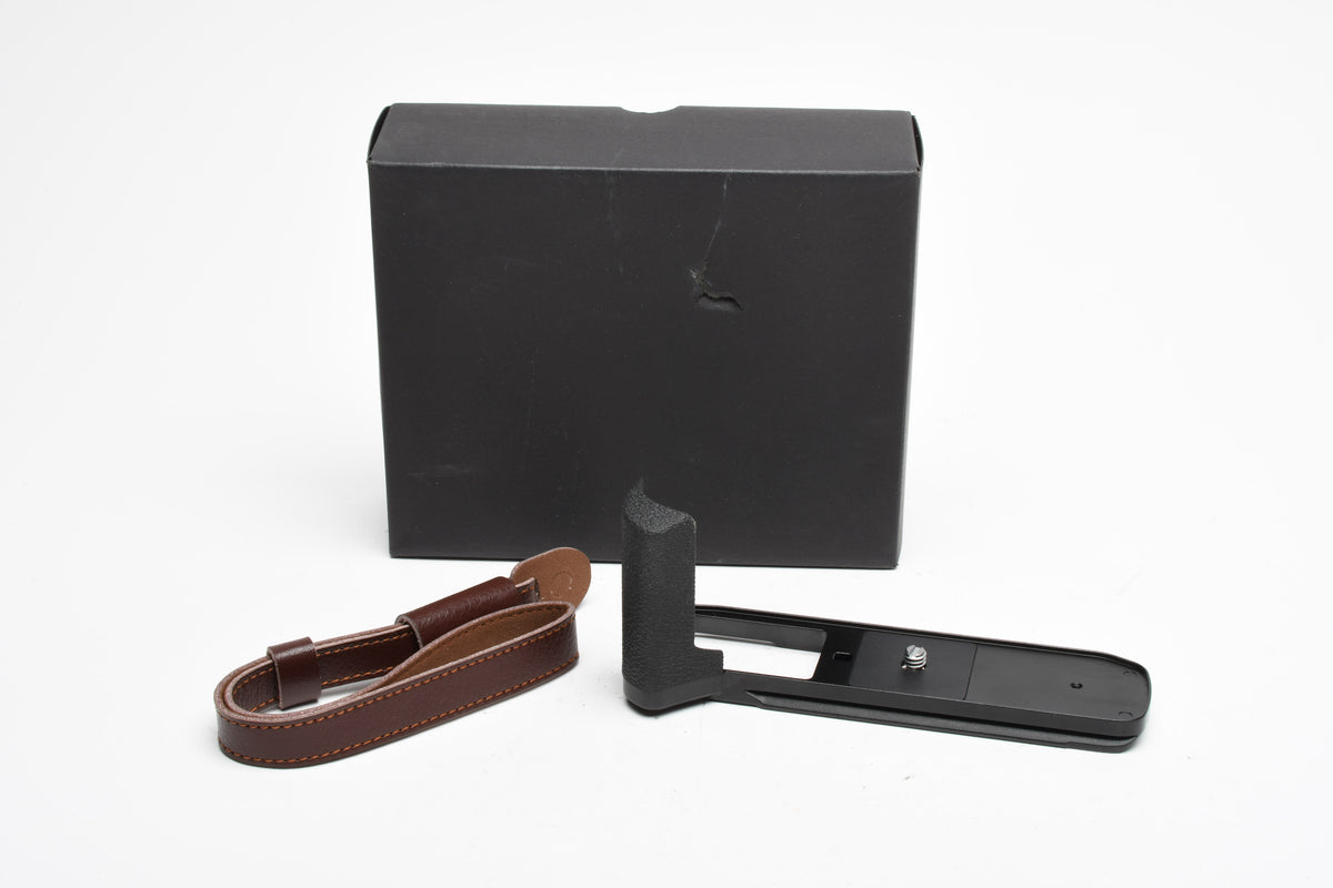 Fuji X-PRO2 L Bracket Metal Handle for Xpro2 w/brown leather wrist strap