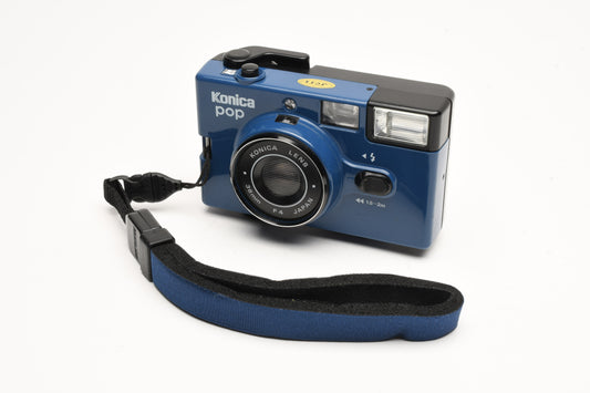Konica Pop 35mm Point&Shoot w/36mm f4 (Blue), New Seals