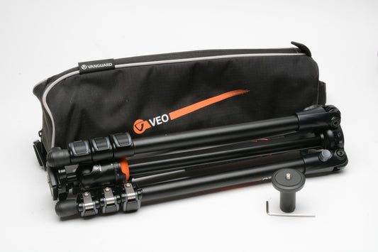 Vanguard VEO 204AB 4-Section Aluminum Travel Tripod w/T-45 Ball Head+Case++