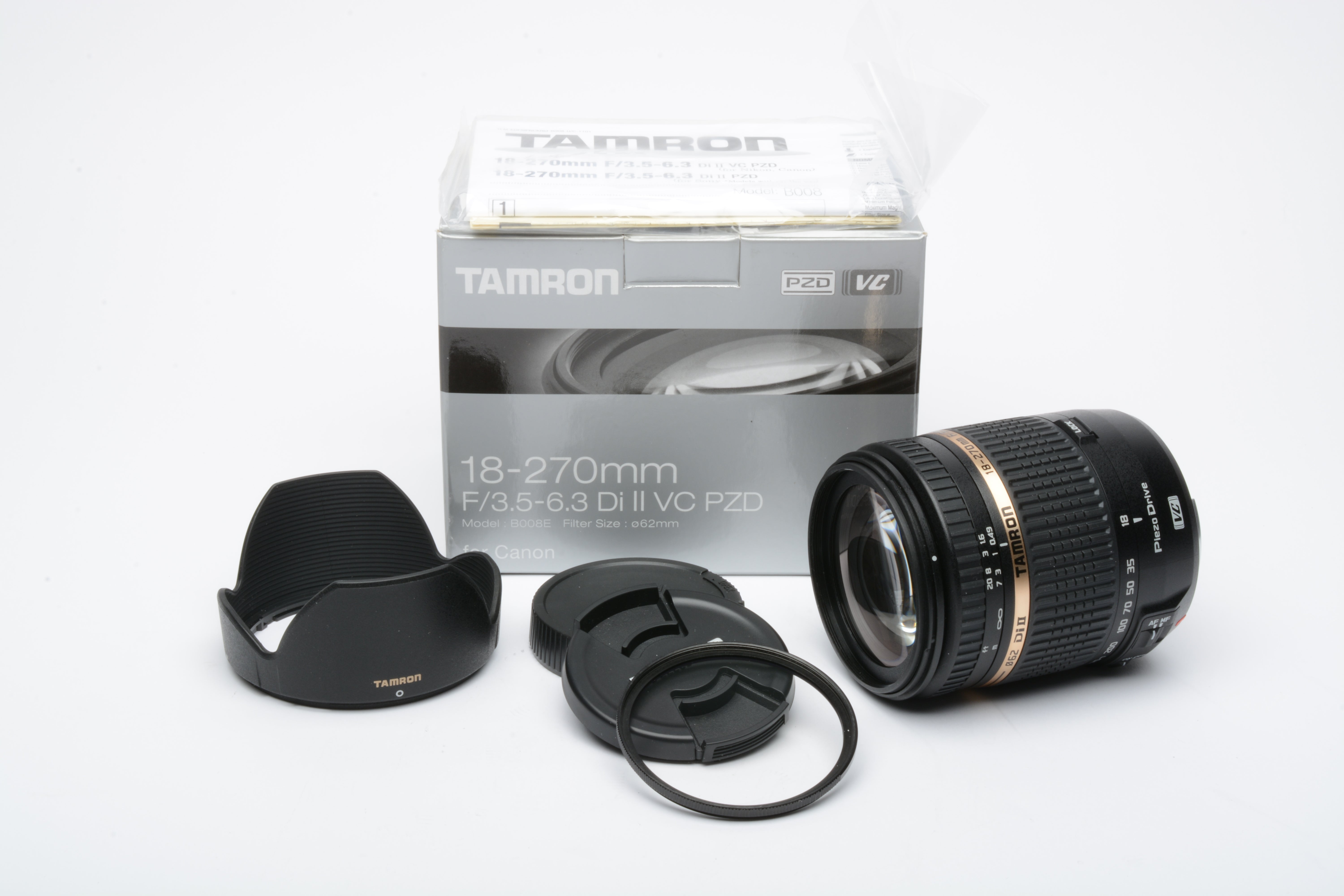 Tamron 18-270mm f3.5-6.3 Di II VC PZD B008 for Canon EF