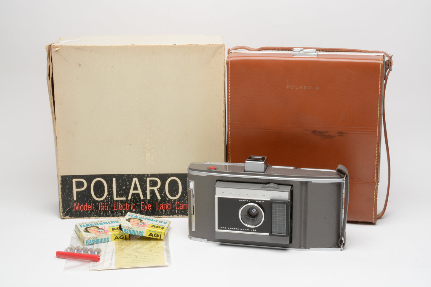 Polaroid J66 Electric Eye Land camera, boxed, in case, very clean