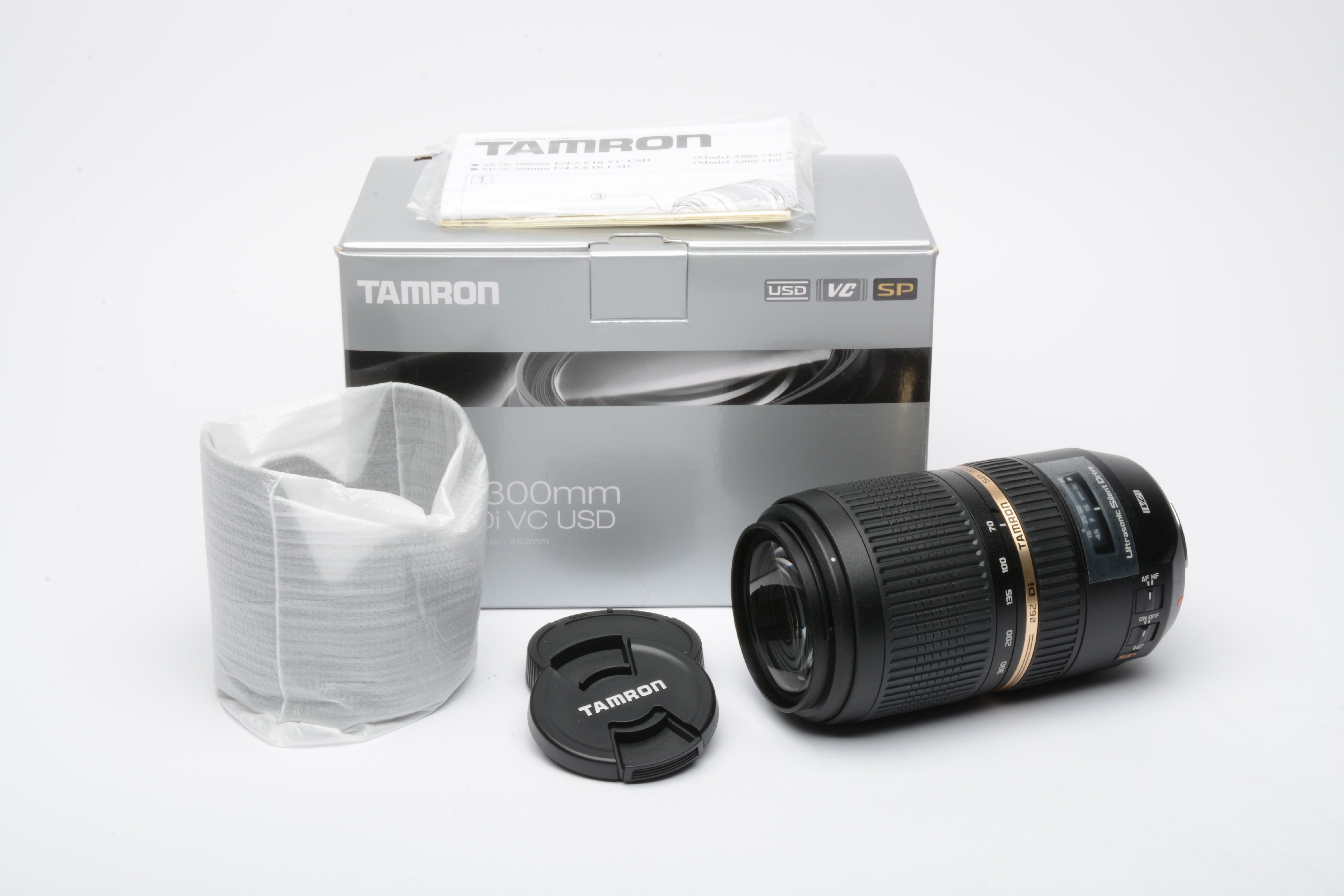 Tamron SP 70-300mm f4-5.6 Di VC A005 for Canon EF, boxed, US, Mint ...