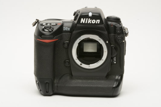 Nikon D2H DSLR Body, 2batts, charger, 8GB CF, strap, 30K Acts, tested, very clean